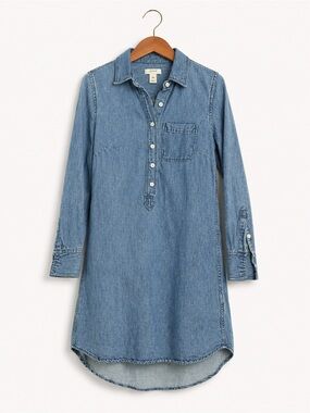 J. Crew Denim Chambray Shirt Dress in Blue /Size 00